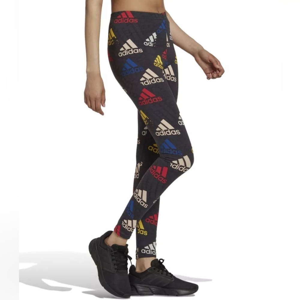 NWT Adidas Leg G Tights Multi Sport Colored Logo Leggings HL4467 Size XS